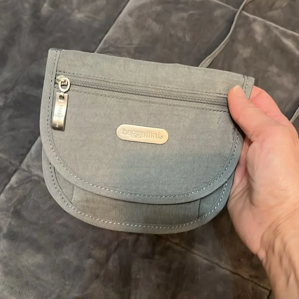 Baggallini Gray Belt Bag Adjustable Crossbody Multi Use Bag Wallet Women Unisex